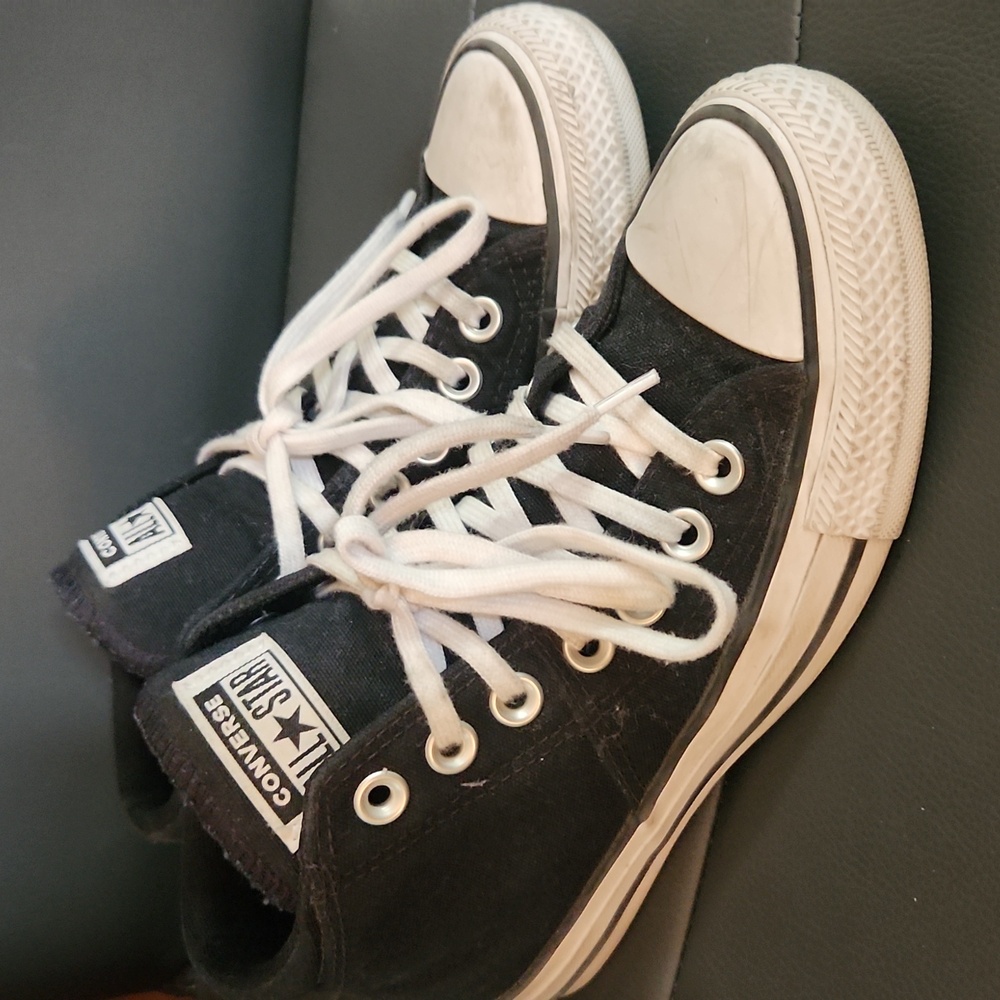 Converse Womens Black High-Top Sneakers - Picture 2 of 5